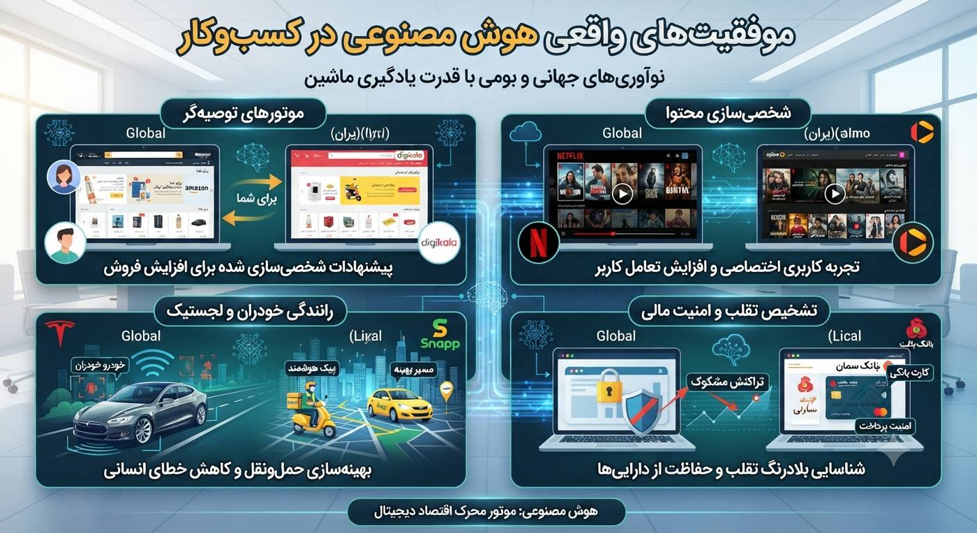 موفیقت‌های واقعی هوش‌مصنوعی در کسب‌وکار